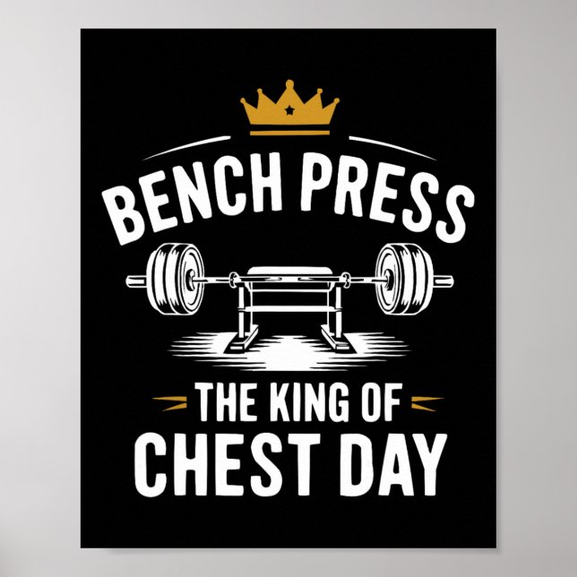 Bench Press Exercise Bodybuilding Fitness Workout  Poster (Front)