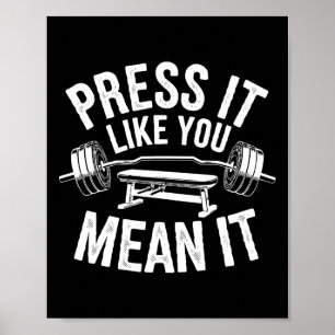 Bench Press Exercise Bodybuilding Fitness Workout  Poster