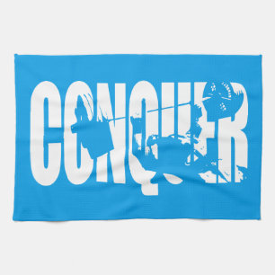 "Bench Press" Motivation - CONQUER Tea Towel