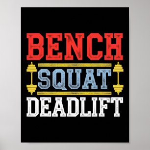 Bench Squat Deadlift Barbell Bodybuilding 1  Poster