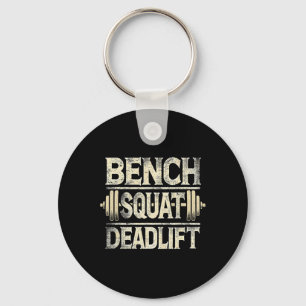 Bench Squat Deadlift Barbell Bodybuilding Key Ring
