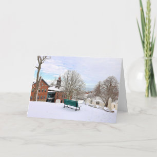 Bench with a view from Burial Hill Card