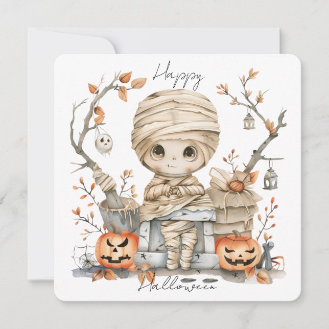 Benchbound Boo – Mummy in the Lantern Grove (Front)