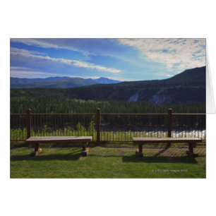 Benches overlooking Nenana River in Denali,AK.