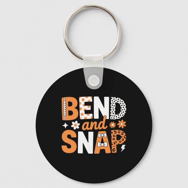 Bend And Snap Footll Cheer Cute Fun  Key Ring (Front)