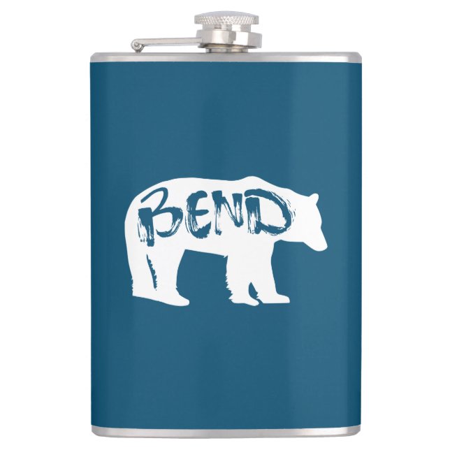Bend Bear Hip Flask (Front)