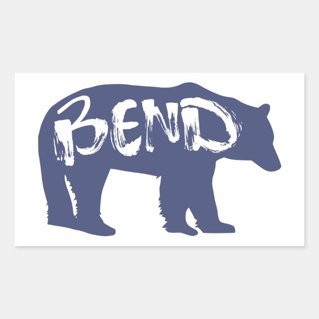 Bend Bear Rectangular Sticker (Front)