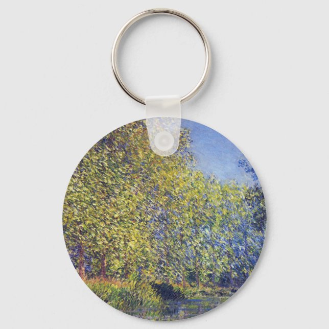 Bend in Epte River near Giverny by Claude Monet Key Ring (Front)