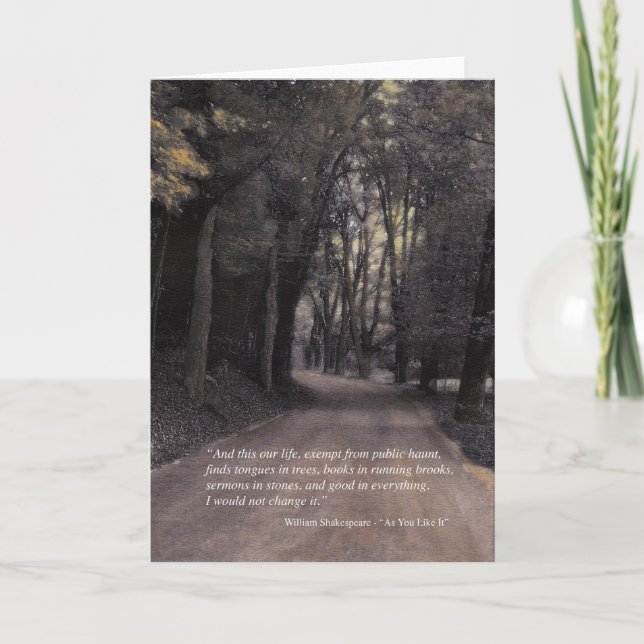 Bend in the Buffalo Road - Shakespeare quote Card (Front)