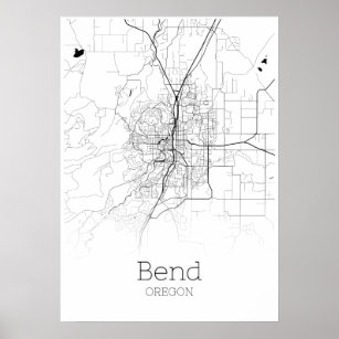 Bend Map - Oregon - City Map Poster