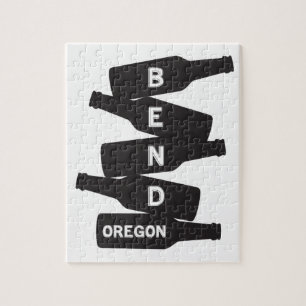 Bend Oregon Beer Bottle Stack Logo Jigsaw Puzzle