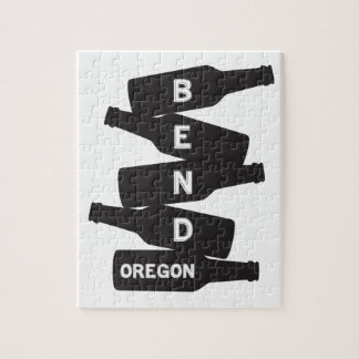 Bend Oregon Beer Bottle Stack Logo Jigsaw Puzzle