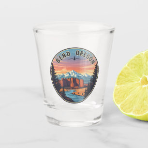 Bend Oregon coast Travel Postcard Shot Glass