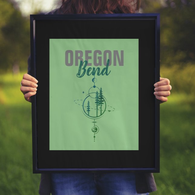 Bend Oregon Geometric Planets &  Trees    Poster (Creator Uploaded)