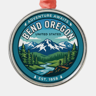 Bend Oregon Metal Ornament