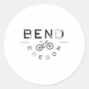 Bend Oregon Mountain Biking Classic Round Sticker