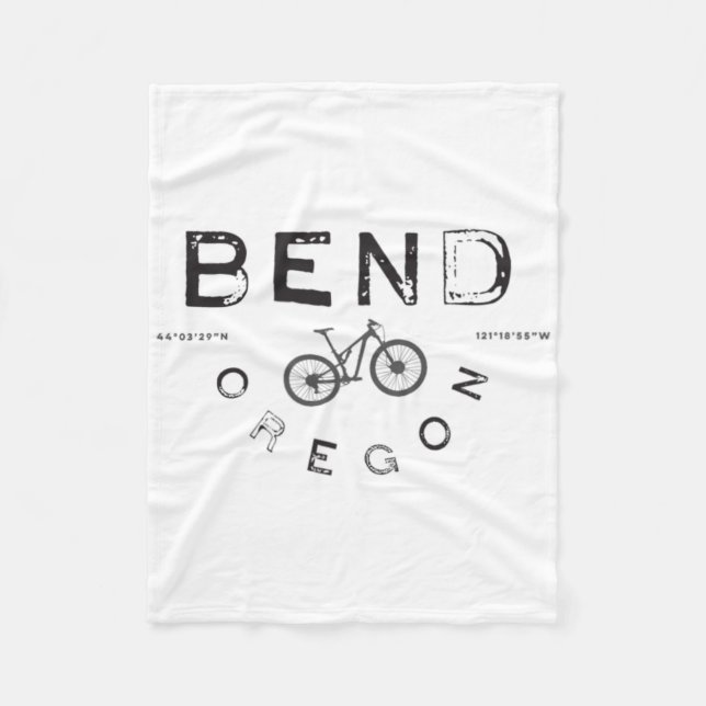 Bend Oregon Mountain Biking  Fleece Blanket (Front)