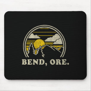 Bend Oregon Or T Shirt Vintage Hiking Mountains Te Mouse Pad