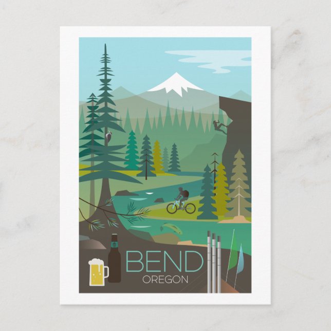 Bend, Oregon Postcard (Front)