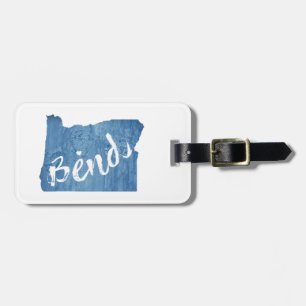 Bend, Oregon Wood Grain Luggage Tag