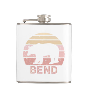Bend Retro Bear Hip Flask