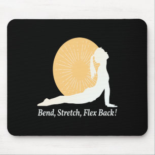 Bend Stretch Yoga Sunrise Pose Wellness Motivation Mouse Pad