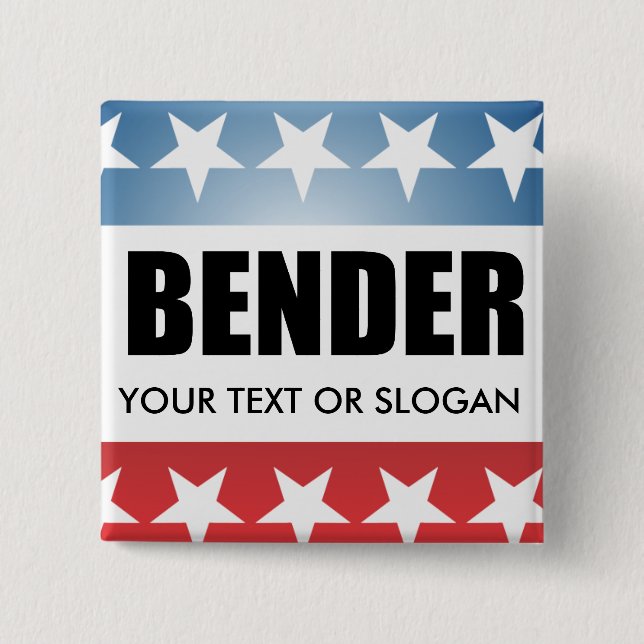 BENDER 2010 15 CM SQUARE BADGE (Front)