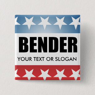 BENDER 2010 15 CM SQUARE BADGE