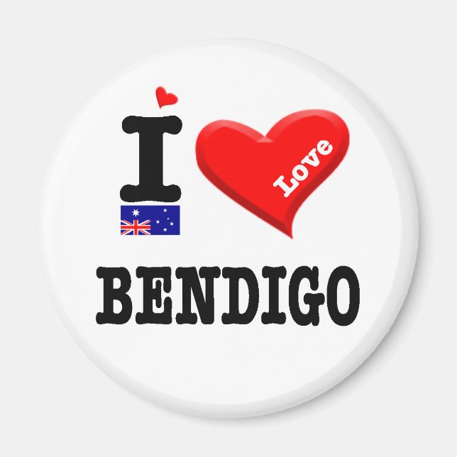 BENDIGO - I Love Magnet (Front)