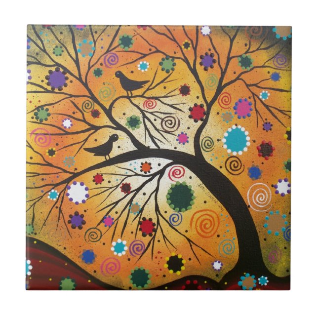 Bendind Branches_Everett, Day Of The Dead, Mexican Ceramic Tile (Front)