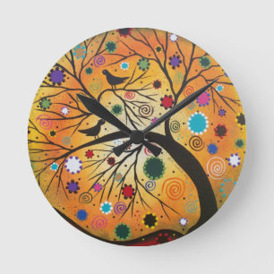 Bendind Branches_Everett, Day Of The Dead, Mexican Round Clock