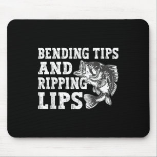 Bending Tips And Ripping Lips Cute Fishing Dad, B  Mouse Pad