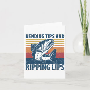 Bending Tips And Ripping Lips Vintage Funny Salmon Card