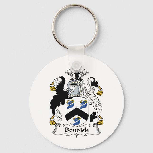 Bendish Family Crest Key Ring (Front)