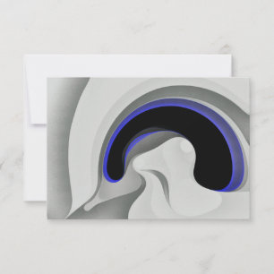 Beneath the Blue: Abstract Grey, Black & Blue Card