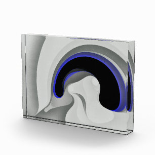 Beneath the Blue: Abstract Grey, Black & Blue Photo Block