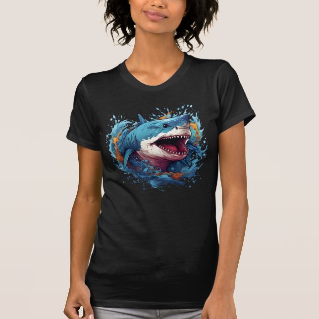 Beneath the Surface: Shark Styles T-Shirt (Front)