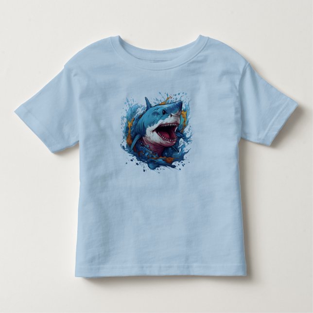 Beneath the Surface: Shark Styles Toddler T-Shirt (Front)
