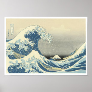 Beneath the Wave of Kanagawa, Hokusai, 1830-32 Poster