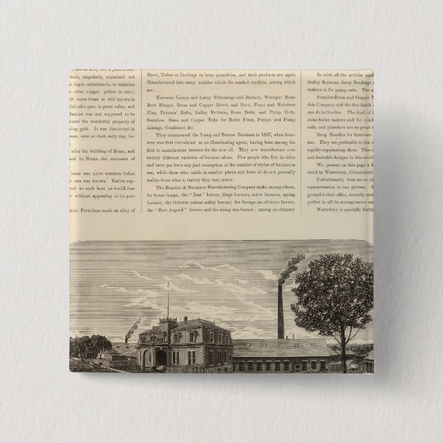 Benedict and Burnham Manfacturing Company 15 Cm Square Badge (Front)