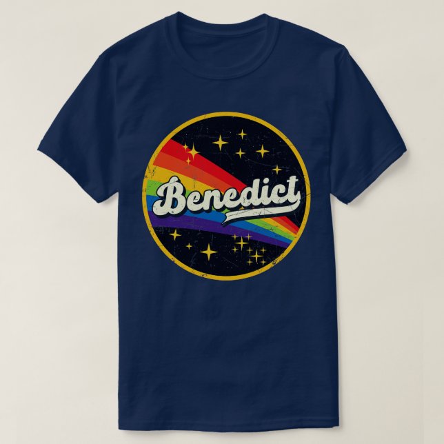 Benedict Rainbow In Space Vintage GrungeStyle T-Shirt (Design Front)