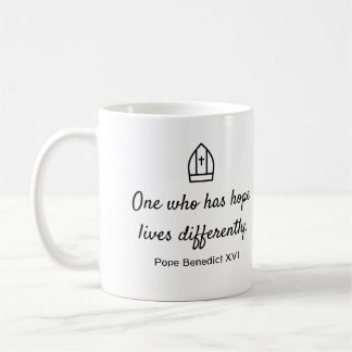 Benedict XVI quote: Hope Coffee Mug