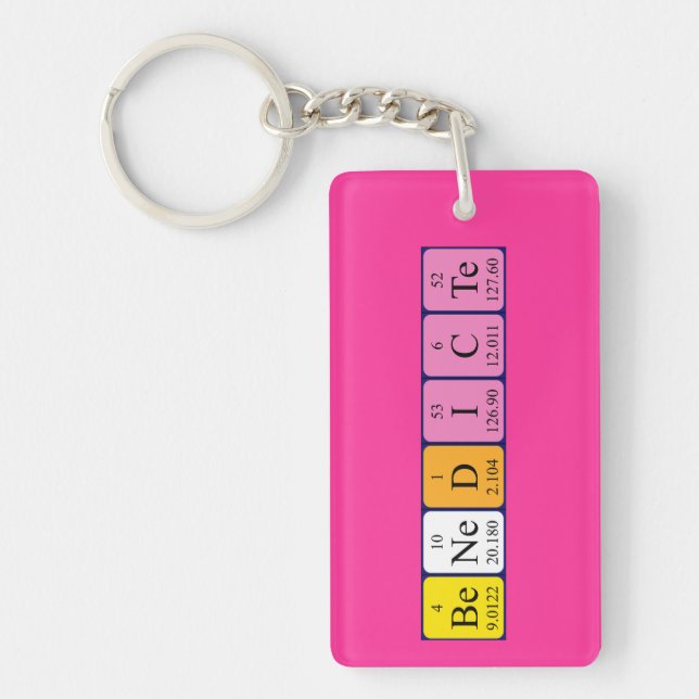 Benedicte periodic table name keyring (Front)