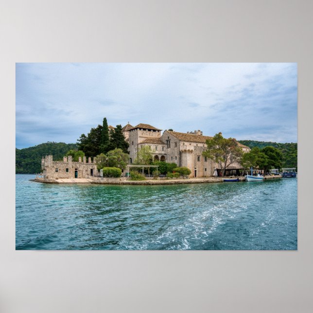 Benedictine monastery on Mljet island - Croatia Poster (Front)