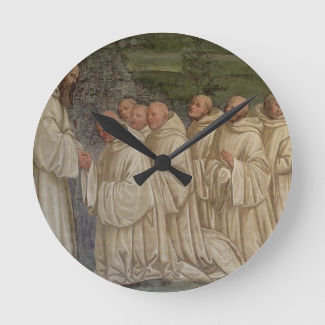 Benedictine Monks, from the Life of St. Benedict ( Round Clock (Front)