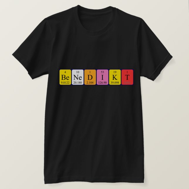 Benedikt periodic table name shirt (Design Front)