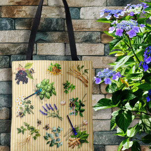 Beneficials Visit Herb Garden Tote Bag