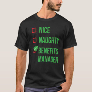 Benefits Manager Funny Pajama Christmas T-Shirt