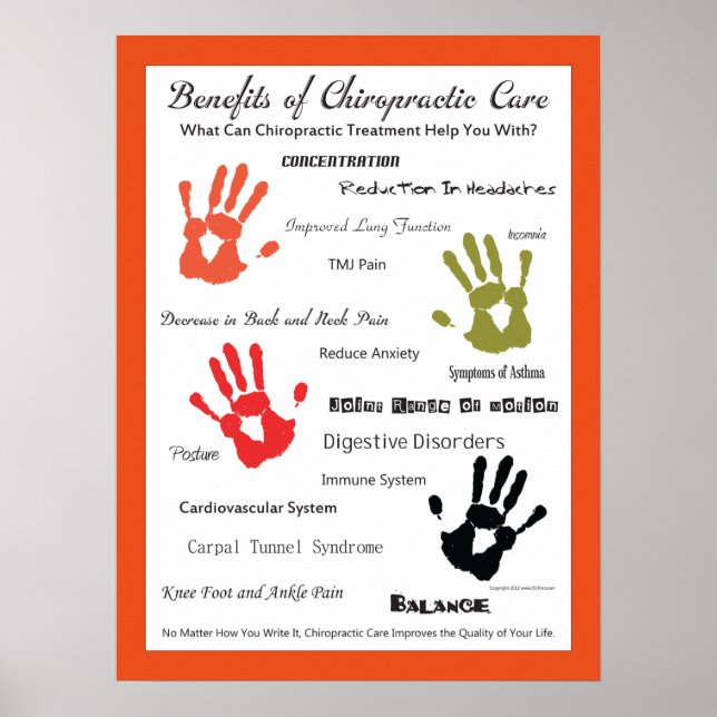 Benefits of Chiropractic Care Poster Customise (Front)