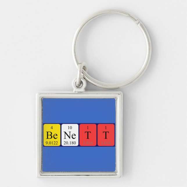 Benett periodic table name keyring (Front)